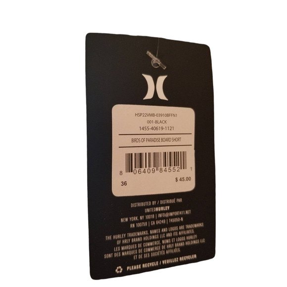 Hurley Board shorts multicolor Floral Men's Size 36 Inseam 9in 20 in Length‎ NWT - Picture 3 of 9